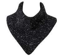 ZEPFJHE Sciarpa Collare Per Le Donne Inverno Falso Collare Sciarpe per Le Donne Collo Wrap Uomo Donna Collo Alto Collo Sciarpa Maglia Elastico, Nero , M