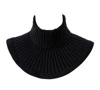 ZEPFJHE Sciarpa Collare Per Le Donne Inverno Falso Collare Sciarpe per Le Donne Collo Wrap Uomo Donna Collo Alto Collo Sciarpa Maglia Elastico, Nero , M