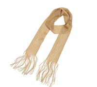 ZEPFJHE Sciarpa collo con nappe per abito da sera, Oro, Taglia unica