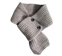 ZEPFJHE Sciarpa da collo lavorata a maglia con bottoni per il calore invernale alla moda ghetta scialle avvolgente per le donne da viaggio morbida sciarpa calda, Cachi chiaro, Taglia unica