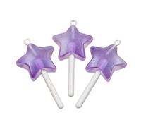 ZEPFJHE Set 3 Eleganti Stelle Heart Round Round Lecca -lecca Pendente Portatile E Robusto Conveniente Accessorio Per Amanti Dei Gioielli