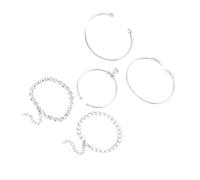 ZEPFJHE Set Bracciale Da 5 Alla Con Disegni Aperti E Accessorio Per I Dettagli In Rilievo A Mano Per Donne Eleganti Design Geometrici