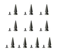 ZEPFJHE Set di 10 eleganti borchie a vite borchie rivetti collare cintura borchie struttura in lega per cinture, collari e accessori alla moda punte in lega, 20 Twin Towers 10x26, come descritto, come