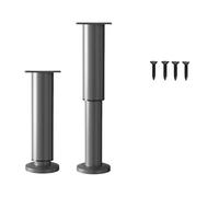 ZEPFJHE Set di 2 gambe per mobili regolabili in altezza con cuscinetto ammortizzante piedini antiscivolo per letti, sedie e tavoli antiscivolo