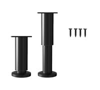 ZEPFJHE Set di 2 gambe per mobili regolabili in altezza con cuscinetto ammortizzante piedini antiscivolo per letti, sedie e tavoli antiscivolo