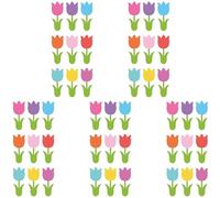 ZEPFJHE Set di 45 ritagli di carta a tema primaverile per progetti di scrapbooking, decorazioni floreali e tulipani