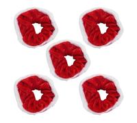 ZEPFJHE Set di 5 elastici per capelli natalizi, in morbido tessuto per donne e ragazze