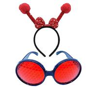 ZEPFJHE Set di antenne e occhiali da sole con cerchietto per capelli per bambini, per spettacoli di animali, fascia per capelli e occhiali da sole