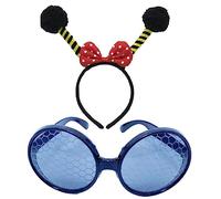 ZEPFJHE Set di antenne e occhiali da sole con cerchietto per capelli per bambini, per spettacoli di animali, fascia per capelli e occhiali da sole