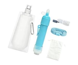 ZEPFJHE Set di cannucce per filtro dell'acqua da campeggio, portatile, per esterni, 1 cielo blu