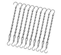 ZEPFJHE Set di catene decorative in metallo da 53 cm con ganci per l'installazione di campanelli a vento da giardino mangiatoie per uccelli appendiabiti catena di ferro per casette per uccelli