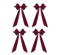 ZEPFJHE Set di fiocchi natalizi per sedie, con fascia elastica, per matrimoni, feste, sala da pranzo, decorazioni per schienali, fiocchi natalizi con fascia elastica