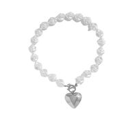 ZEPFJHE Set di gioielli alla moda con perle traforate a forma di cuore con imitazione robusta per donne eleganti e casual set di perline, necklace, come descritto, come descritto