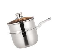 ZEPFJHE Set di pentole a vapore in acciaio inossidabile con coperchio trasparente per forno a vapore pentole per cottura a vapore verdure lavabili in lavastoviglie pentole in acciaio inossidabile