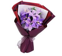 ZEPFJHE Set fai da te per bouquet di fiori per la pulizia dei tubi, forniture artigianali con nastro floreale, stelo floreale, filo di ciniglia, regalo del Ringraziamento, kit per bouquet di fiori