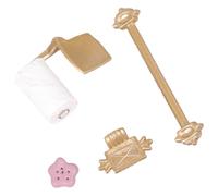 ZEPFJHE Simulazione Miniatura Bagno Accessorio 1/12 Scala Casa di Bambola Mobili Porta Asciugamani Porta Tessuti Portasapone Modello Figurine Casa di Bambola Bag