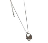 ZEPFJHE Sofisticata collana in corda nera a forma di cuore con un semplice ciondolo in lega, accessorio alla moda multifunzionale per collana elegante da donna per tutti i giorni, Misura unica, come