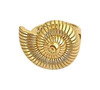 ZEPFJHE Spirali/Conche/Croissants Anelli di Apertura Regolabile Gioielli In Acciaio Inox Alla Moda Per Le Donne Alla Moda Dichiarazione Di Tendenza, Misura unica, come descritto, come descritto