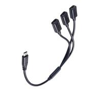 ZEPFJHE Splitter maschio a 3 femmina per ricarica rapida e sincronizzazione dati, supporta più dispositivi contemporaneamente, USB C per laptop