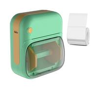 ZEPFJHE Stampante termica portatile in miniatura per etichette, foto e note, batteria ricaricabile, non richiede inchiostri, include 1 rotolo di carta da stampa per i compiti