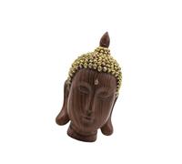 ZEPFJHE Statua compatta della testa di Buddha Shakyamuni della scultura di Buddha della resina per le decorazioni domestiche per la creazione di decorazioni per il desktop dell'ambiente sereno