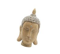 ZEPFJHE Statua compatta della testa di Buddha Shakyamuni della scultura di Buddha della resina per le decorazioni domestiche per la creazione di decorazioni per il desktop dell'ambiente sereno