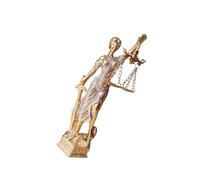 ZEPFJHE Statua greca romana signora giudici scultura resina cieca legge donna statua con scala equità figurina per la decorazione della casa librerie avvocati regalo