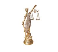 ZEPFJHE Statua greca romana signora giudici scultura resina cieca legge donna statua con scala equità figurina per la decorazione della casa librerie avvocati regalo