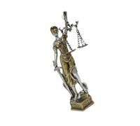 ZEPFJHE Statua greca romana signora giudici scultura resina cieca legge donna statua con scala equità figurina per la decorazione della casa librerie avvocati regalo