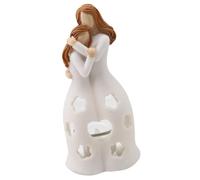 ZEPFJHE Statuetta in resina per madre e figlia, regalo commovente con LED tremolante, per festa della mamma o Natale, compleanno, camera da letto