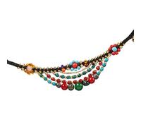 ZEPFJHE Stile etnico retrò accessorio per le donne con artigianato intrecciato a mano e stili per uso quotidiano abbigliamento casual retrò intrecciato a mano, Misura unica, come descritto