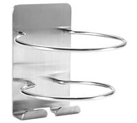 ZEPFJHE Supporto da parete per asciugacapelli in acciaio inox, facile installazione, antiruggine, design salvaspazio per piccole case, organizer da bagno salvaspazio