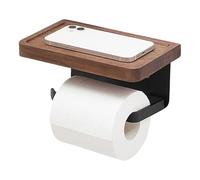 ZEPFJHE Supporto in legno di noce montaggio a parete adesivo in acciaio inox mensola da bagno mensola per telefono
