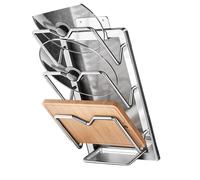 ZEPFJHE Supporto per coperchio in acciaio inox 304 pentole montaggio a parete tagliere antiruggine rack salvaspazio organizer da cucina accessori per l'organizzazione della casa