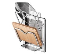 ZEPFJHE Supporto per coperchio in acciaio inox 304 pentole montaggio a parete tagliere antiruggine rack salvaspazio organizer da cucina accessori per l'organizzazione della casa
