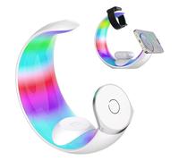 ZEPFJHE Supporto per stazione di ricarica con effetto luce lune colorate per telefono orologio auricolare ricarica rapida stazione comodino