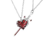 ZEPFJHE Swords Heart Couple Couple Women Collarbone Chain Per Anniversari E Date Eleganti Abiti Quotidiani Regalo Accessorio Per Amanti