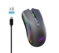 ZEPFJHE T69 LED Gioco Ottico Ricaricabile 4800DPI 2.4G Mute USB Mouse Wireless per PC Laptop Desktop Computer