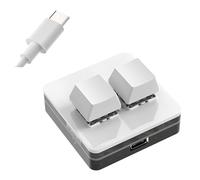 ZEPFJHE Tastiera meccanica a 2 tasti con connessione USB e illuminazione a colori facile da usare per il gioco e l'uso professionale