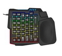 ZEPFJHE Tastiera meccanica di tatto piccola tastiera 14-Key con resto della mano per input efficiente in gioco e ambiente d'ufficio