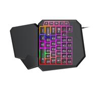 ZEPFJHE Tastiere meccaniche da gioco ad alto feedback per uso a mano singola con illuminazione colorata DPI regolabile Comfort poggiapolsi connessione stabile DPI