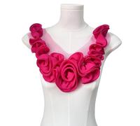 ZEPFJHE Toppe artistiche fatte a mano pieghettate in tessuto a fiori per progetti di cucito aggiungono fascino visivo e durevoli toppe lavabili