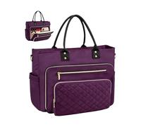 ZEPFJHE Toted Bag 16.5 "Borse Per Computer Portatile per Le Donne Lavoro Borse Per Computer Infermiere Professionale Messaggeri Cartelle Laptop Toted, Viola