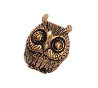 ZEPFJHE Unico ciondolo in ottone a forma di gufo leone che rappresenta fortuna e prosperità, struttura in ottone per chi cerca moda da indossare tutti i giorni, Misura unica, come descritto, come