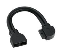 ZEPFJHE USB3.0 Estensione Interno Corde Interna 90 Gradi Pannello Frontale Connettore A Gomito A Scheda Madre Contatti in Oro da 25 Cm Build PC