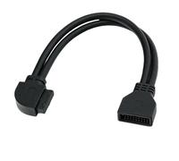 ZEPFJHE USB3.0 Estensione Interno Corde Interna 90 Gradi Pannello Frontale Connettore A Gomito A Scheda Madre Contatti in Oro da 25 Cm Build PC