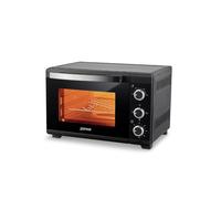 Zephir, Forno Elettrico 21L, Potenza 1280W, Temperatura Regolabile 100-230°C, Selettore di Cottura, Griglia e Vassoio Estraibili con Manico, Doppio vetro estraibile, Colore Nero/Silver