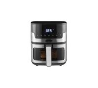 Zephir Friggitrice Ad Aria In Acciaio 5,5L 1400W, Display LED Touch, Cestello Con Oblò, 8 Programmi Automatici, Temperatura Fino A 200°, Timer 60 Min