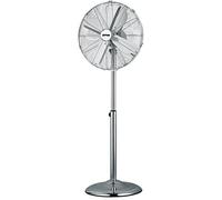 Zephir, Ventilatore a Piantana, Acciaio Cromato, Pala 40 cm, 3 Velocità, 4 Pale, Altezza Regolabile max.140cm, Griglia Sicurezza, Potenza 50W