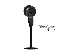 Zephir, Ventilatore Circolare a Piantana, Inclinazione Regolabile, 3 Velocità Rotazione Pale, 3 Altezze 45-65-90 cm, Telecomando e Display LED, Potenza 50W, Cavo 4m